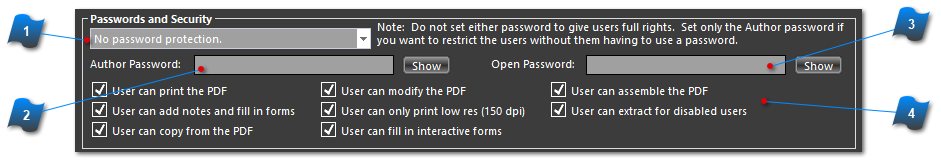 Passwords and Security